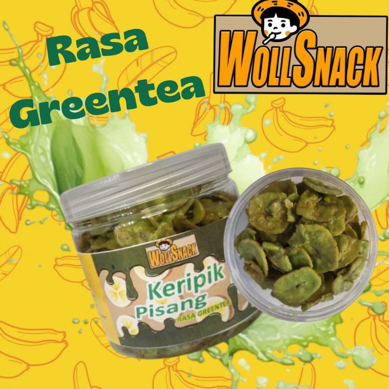 

Keripik Pisang Lumer KERIPIK PISANG RASA GREENTEA - WollSnack