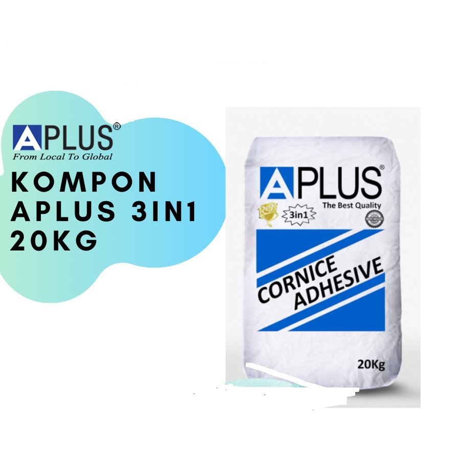 Kompon Compound Gypsum Aplus / Cornice Adhesive Aplus 20kg