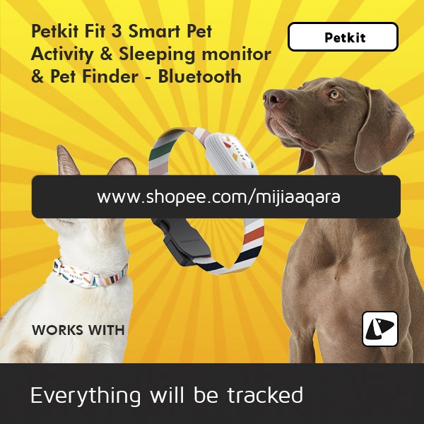 Petkit Fit 3 GPS Tracker Kalung Pintar Anjing Kucing - Bluetooth