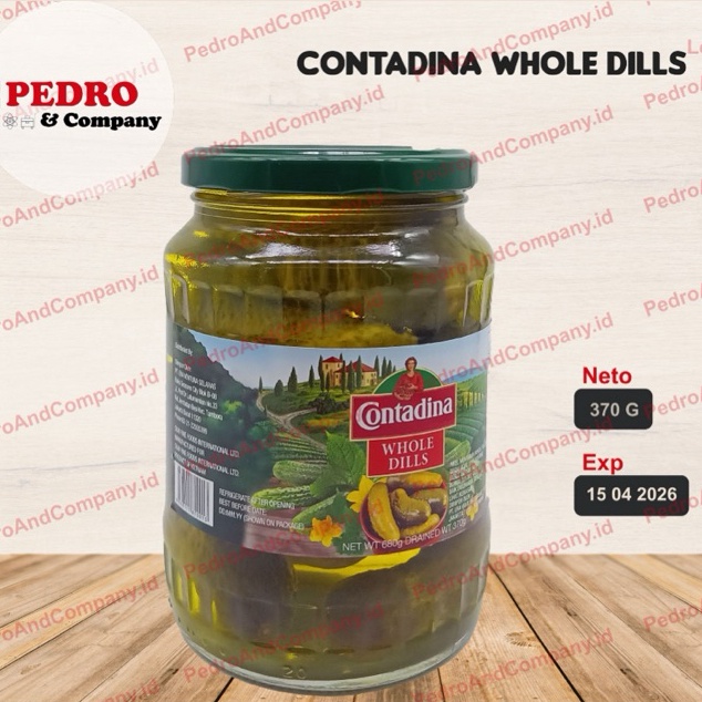 

FLASH SALE Contadina whole dills pickled cucumber timun acar 68 gram grosir