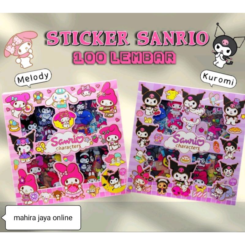 

stiker sanrio kuromi/Lotso/momo/mixsue isi 100 pcs