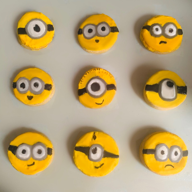 

Cookies cetak custom|Minions character cookies|kukis hias homemade manual