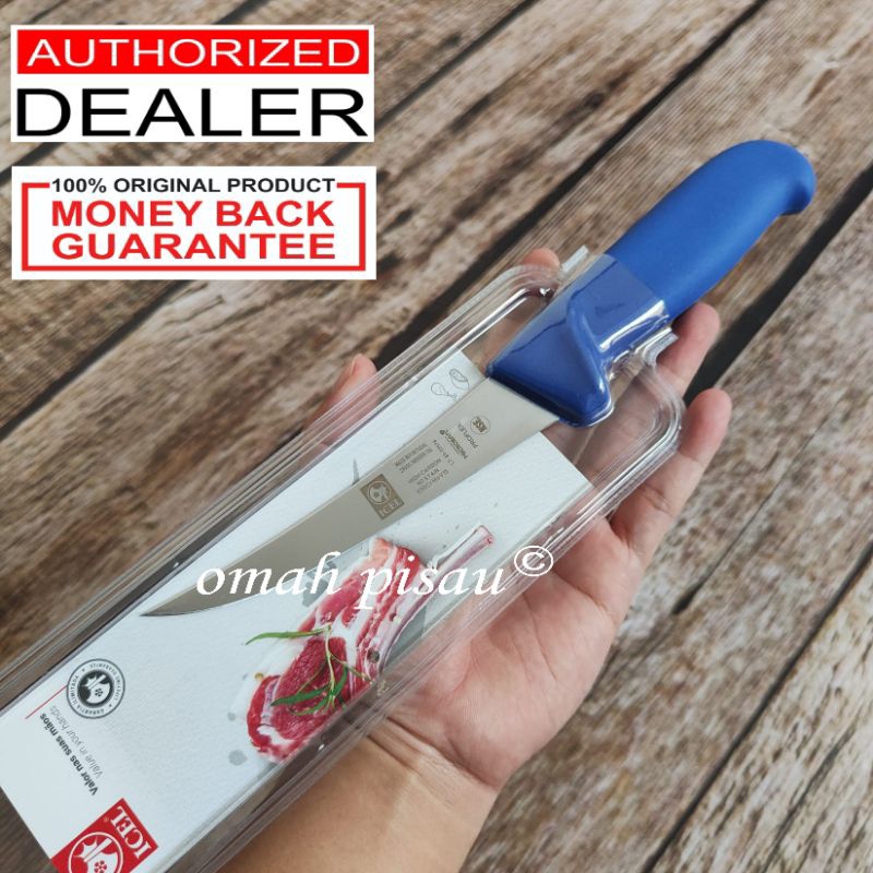 pisau pemisah daging boning knife icel 13 cm curved 286.3855.13 blue original Portugal
