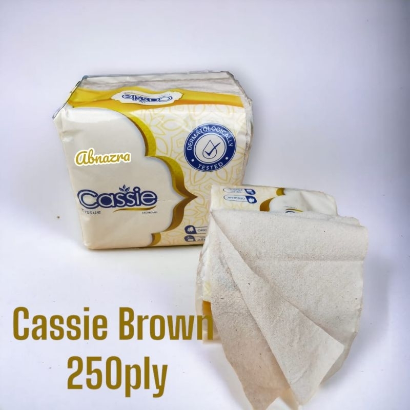 Tissue Cassie Brown top up 250 ply / tisu pop up Cassie