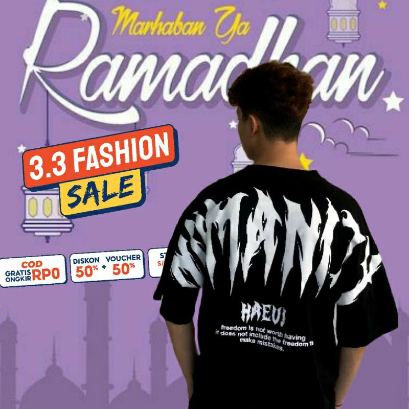 KAOS OVERSIZE HUMANITY • HAEV • BAJU KAOS OVERSIZE WANITA PRIA