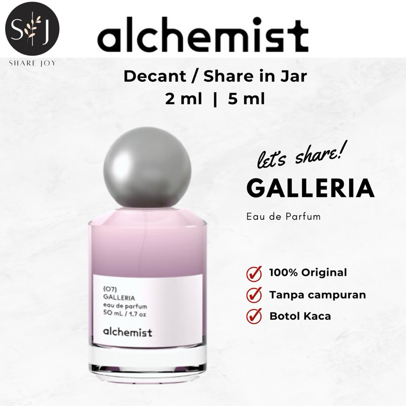 DECANT ALCHEMIST Galleria Parfum 100% Original (Share in mini size bottle)