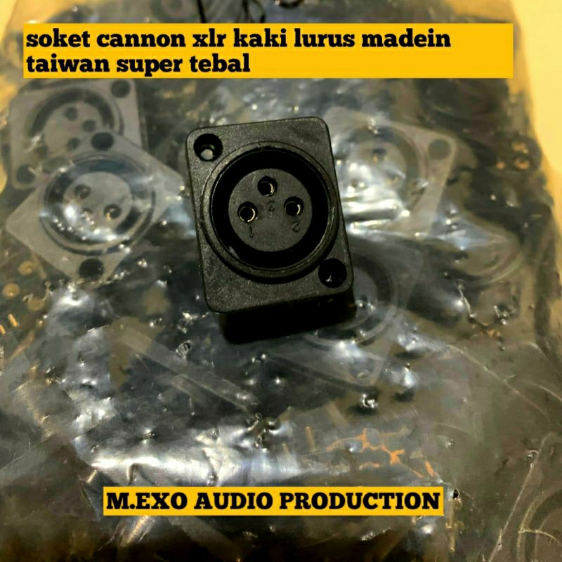SOKET CANON XLR KAKI LURUS