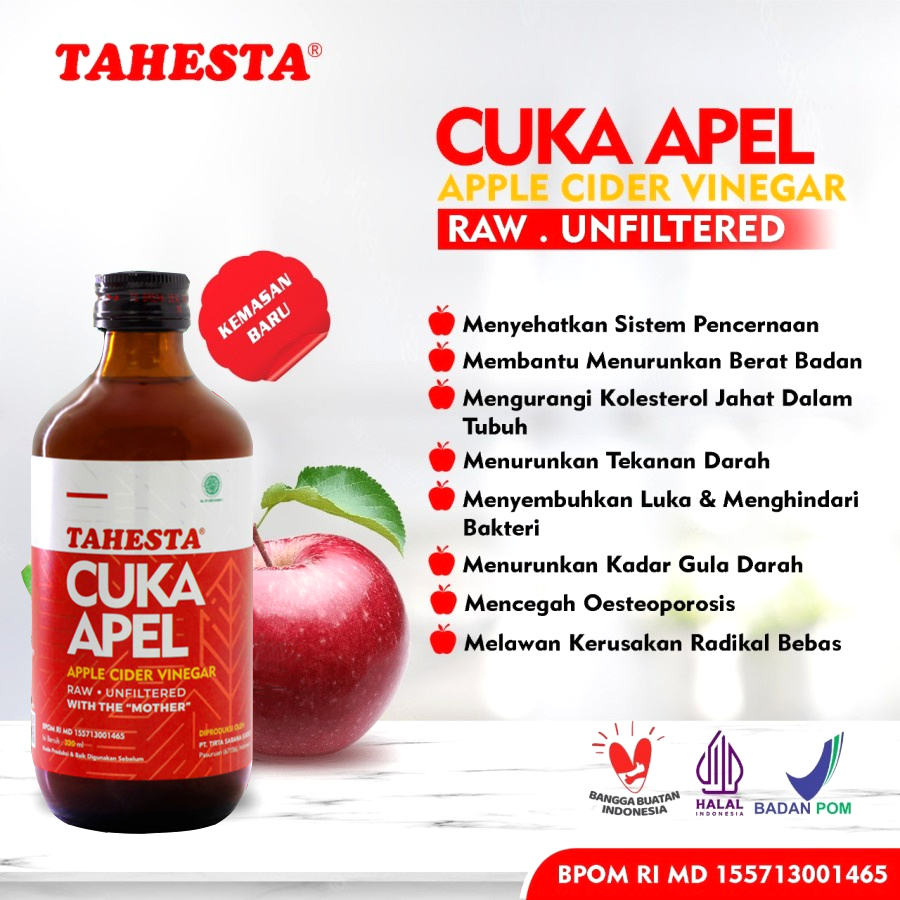 

Cuka Apel Tahesta 320ml Original 100%