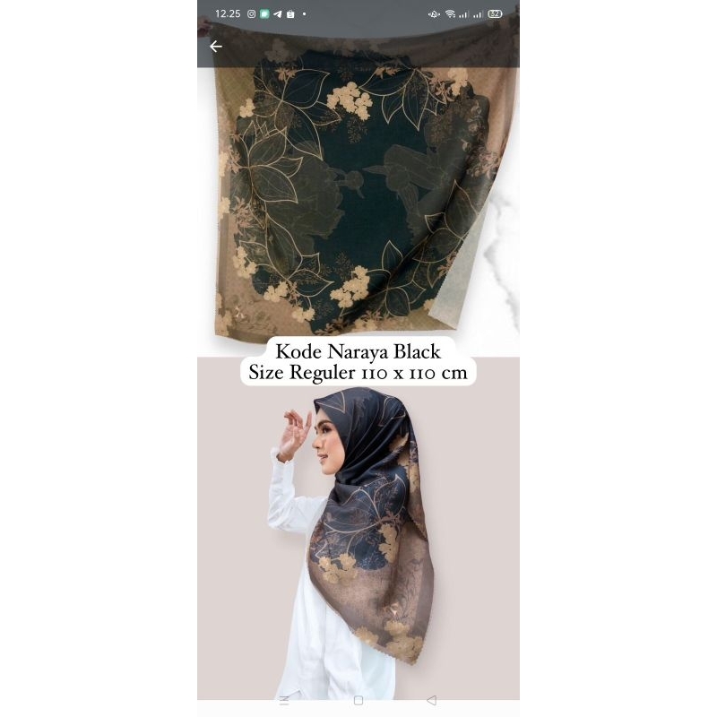 NARAYA SERIES - Hijab Motif Voal Premium /Hijab motif terbaru /Hijab motif kekinian