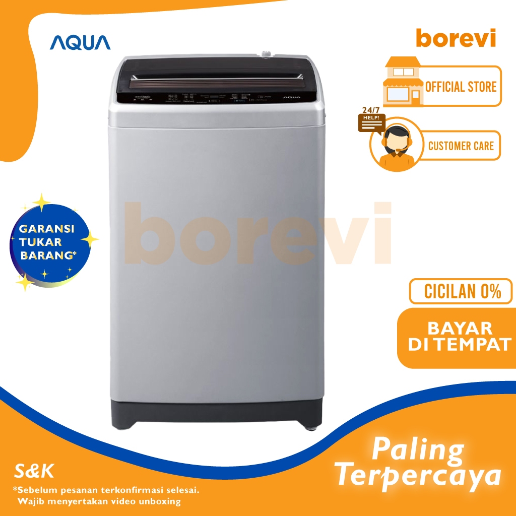 Aqua Aqw 77 dh Bk Mesin Cuci 1 Tabung 7 Kg Top Loading Quick Wash 77dhbk Aqw77dhbk Aqw77dh 77dh