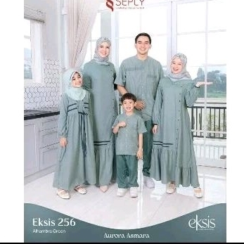 Baju Muslim Seply Sarimbit Eksis Keluarga 256 Alhambra green || meyra 218 || Selia 143 || Kaseo 206 