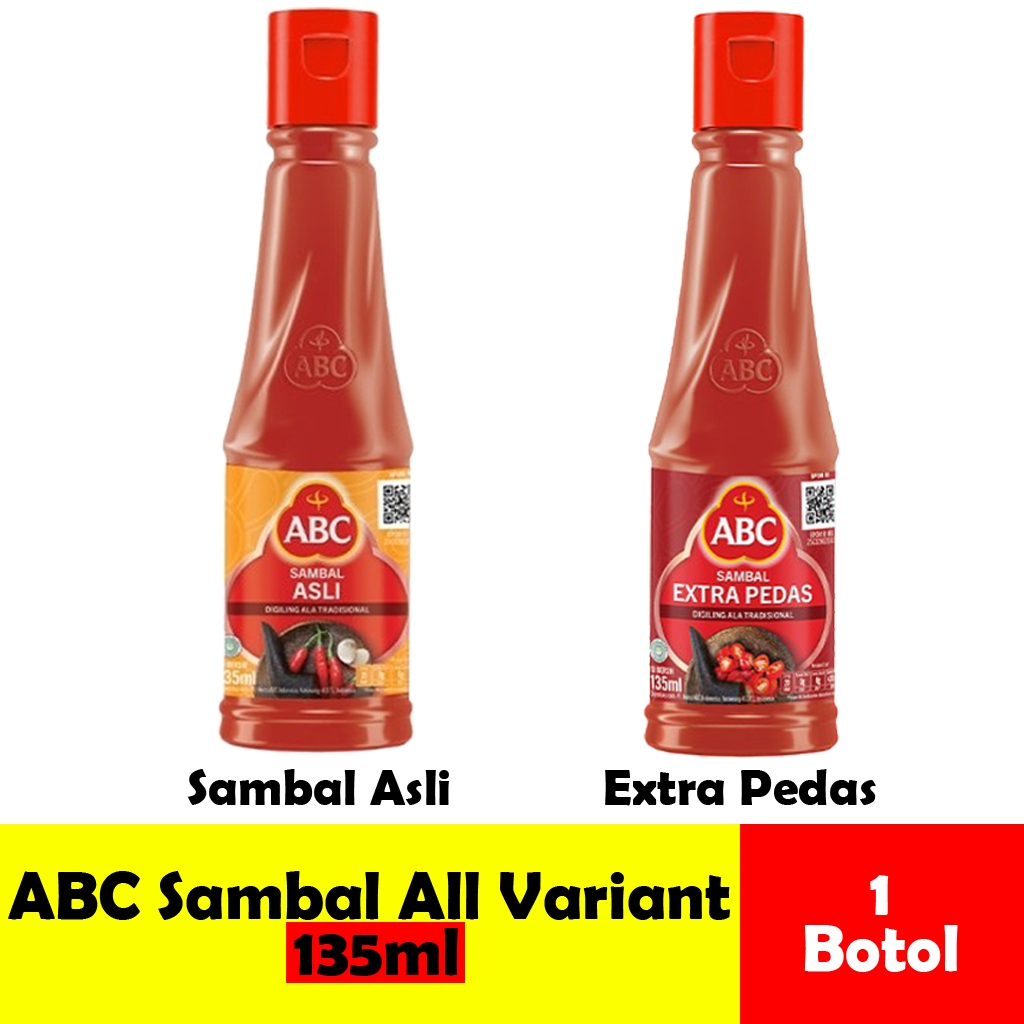 

ABC Sambal Kemasan Botol 135ml All Variant (Sambal Asli / Extra Pedas)