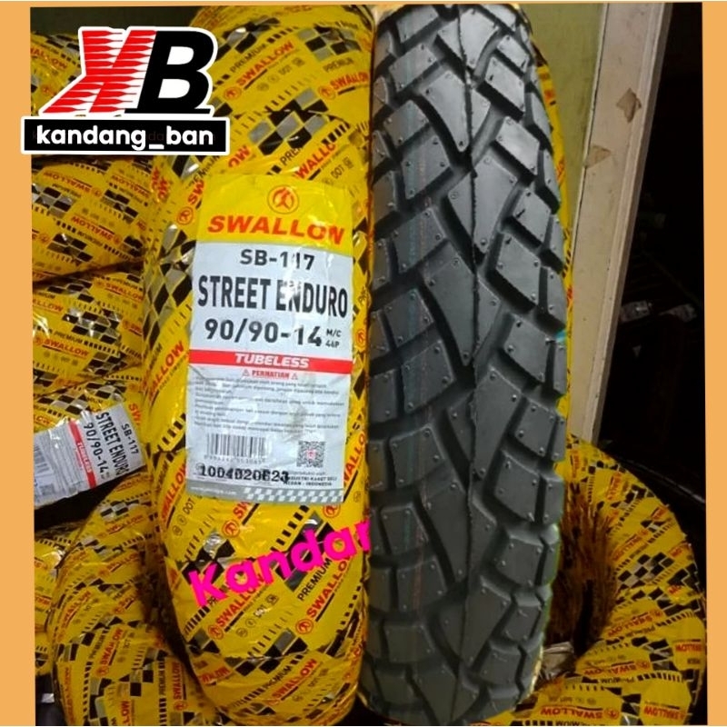 BAN TUBLES MATIC SWALLOW STREET ENDURO 90/90.14 SEMI CROSS, (BAN PRODUKSI TERBARU), 100% ORIGINAL FR