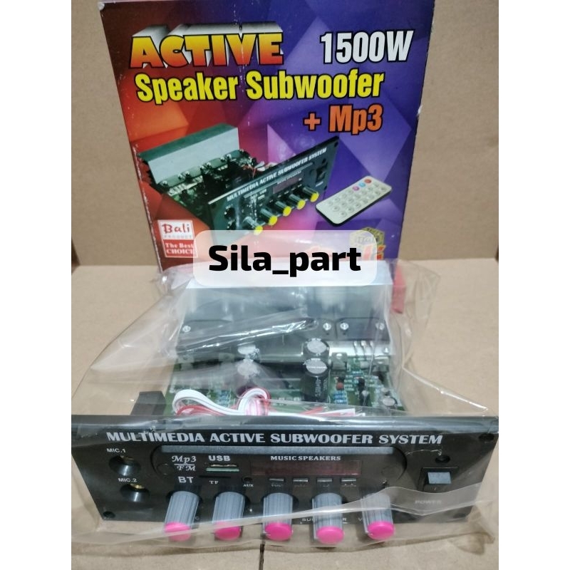 Kit Amplifier Speaker aktif subwoofer + MP3 Bluetooth stereo 1500watt