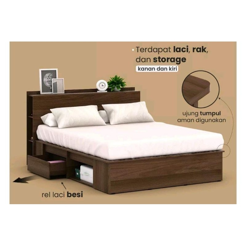 tempat tidur laci minimalis