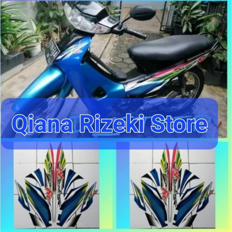 PROMO MURAH STIKER SETIKER STRIPING MOTOR SUPRA FIT LAMA 2002 2003 2004