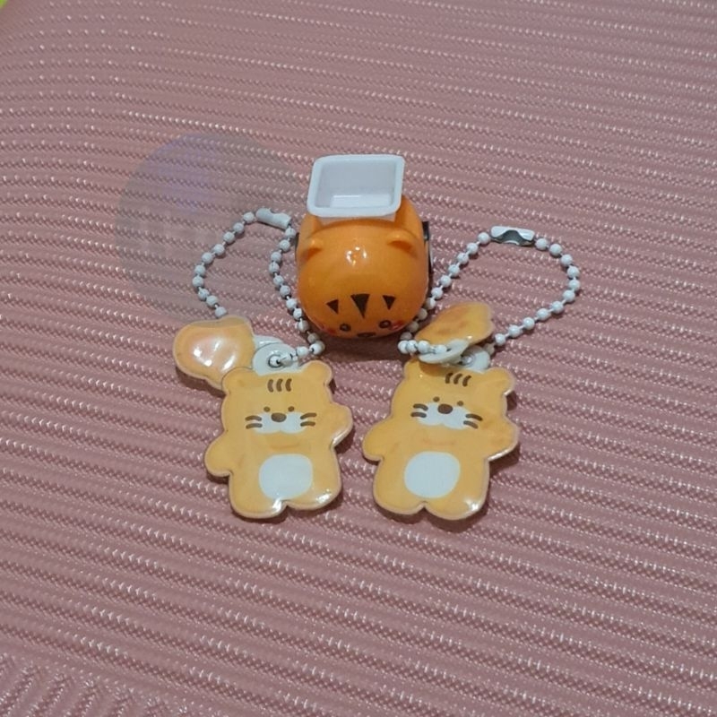 aksesoris gantungan kunci tas photocard pc cahol kolbuk harimau macan dua sisi cute lucu hoshi horan