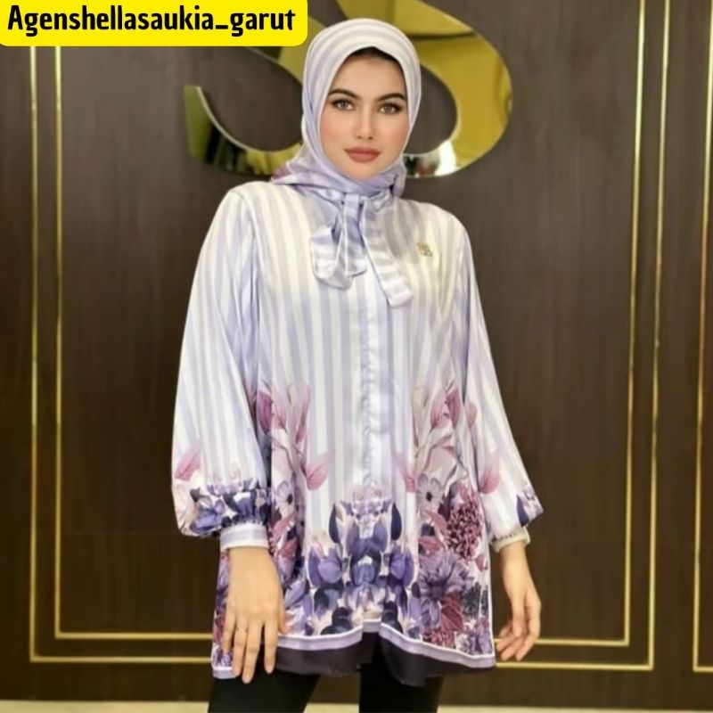 Shella Saukia Official Kemeja Blouse Wanita Set Hijab ShellaSaukia Official Terbaru Blouse Plus Hija