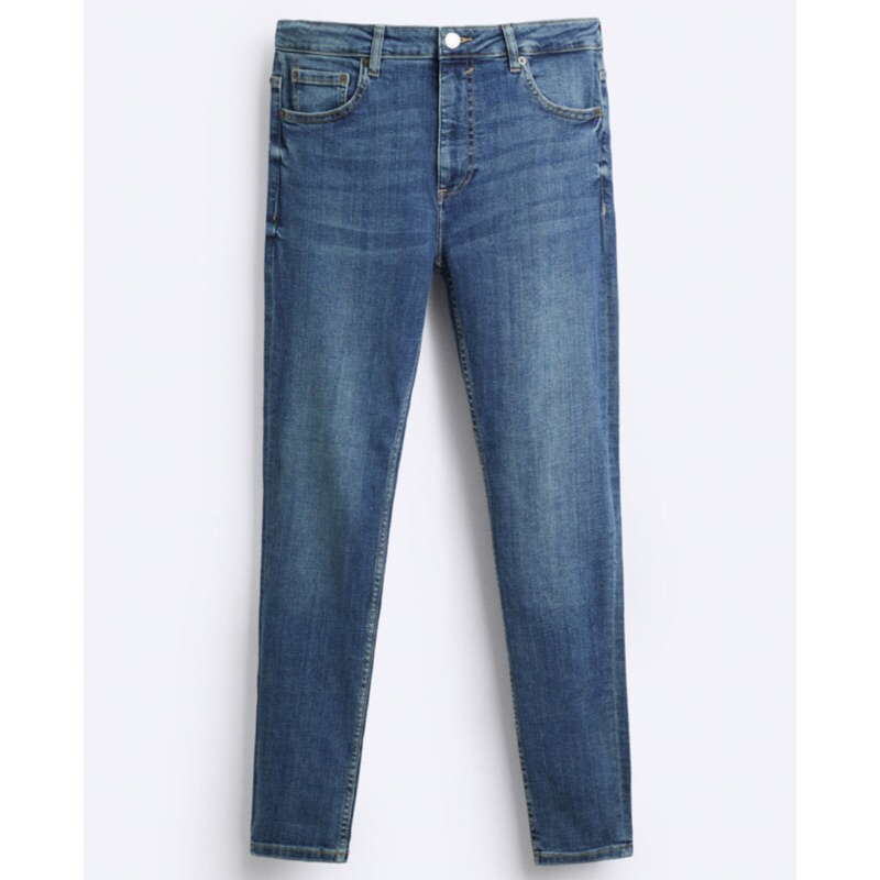 ZARA Men Skinny Fit Jeans Celana Panjang Denim Pria Blue