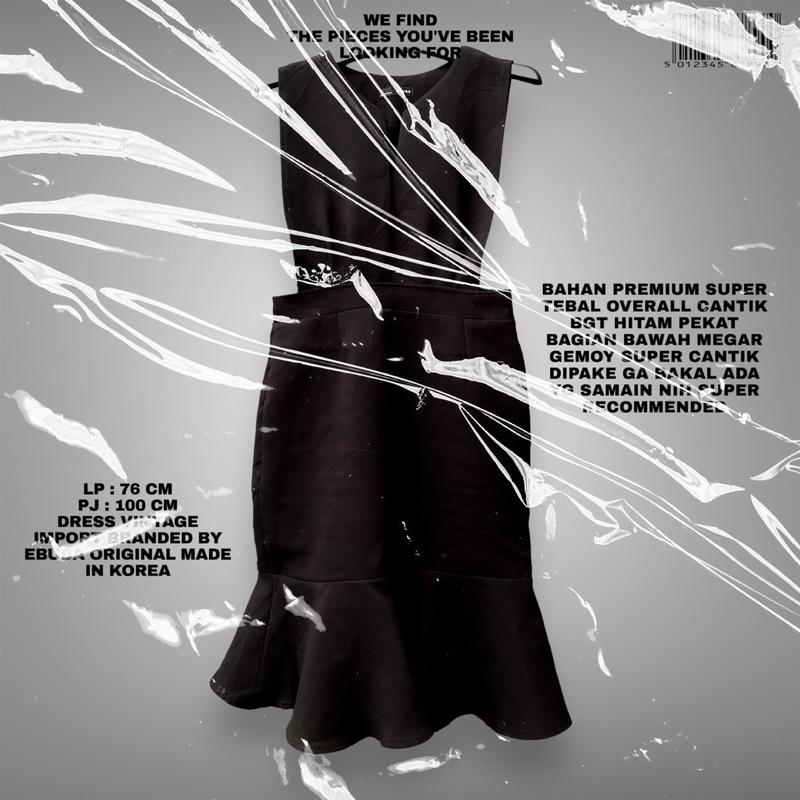 OVERALL/DRESS OVERALL/KOREAN DRESS/KOREAN OVERALL/BLACK DRESS/MIDI DRESS/PREMIUM DRESS/KOREAN LOOK/K