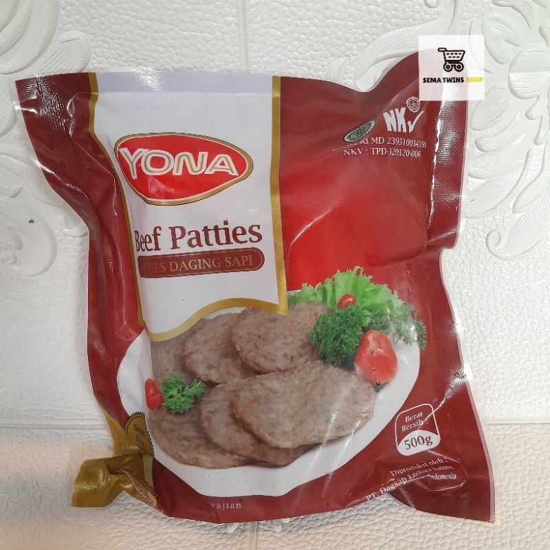 

YONA BEEF PATTIES 500G isi 10 - Daging BURGER