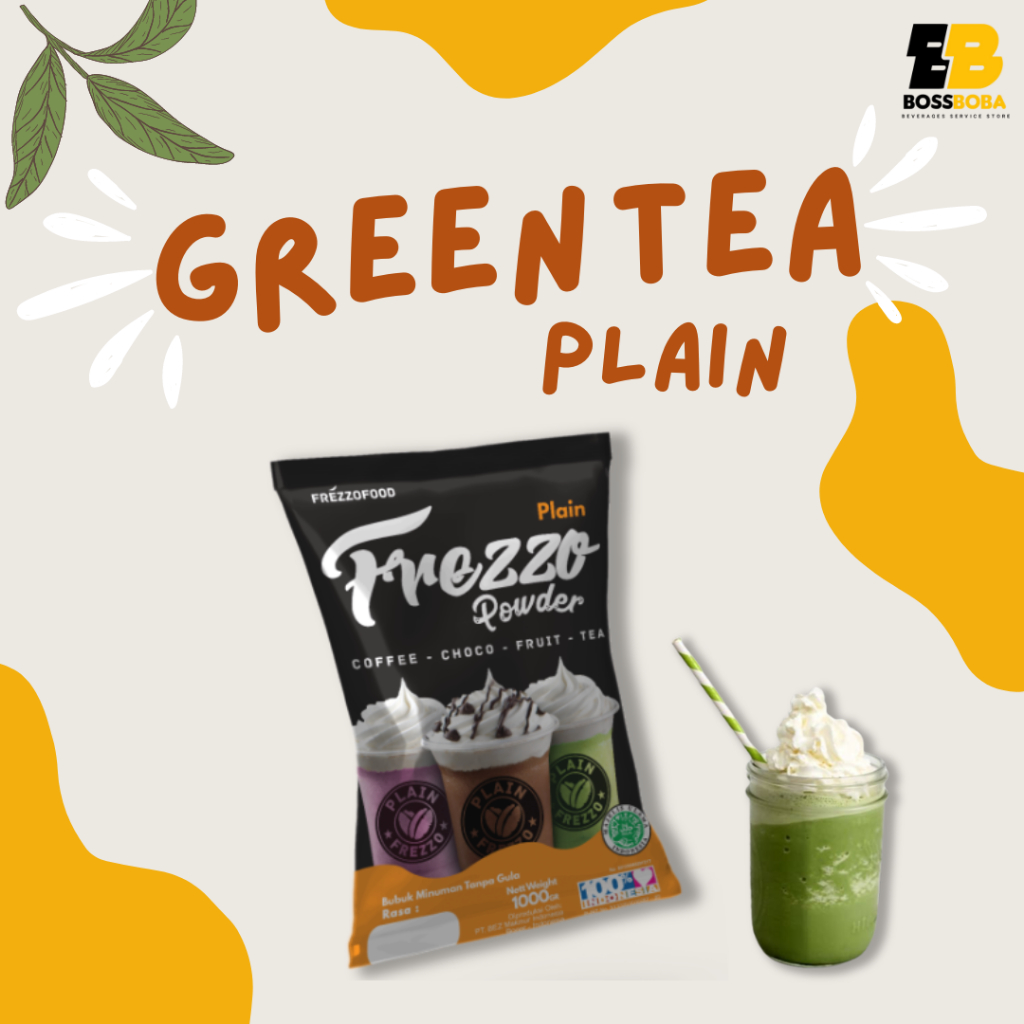 

Bubuk Minuman Green Tea Plain / Frezzo Powder Drink 1kg/Minuman Kekinian Murah/Bossboba