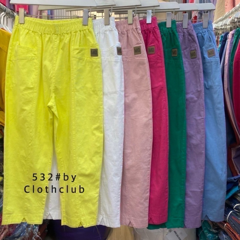 PREEYA CLOTH CLUB COTTON LINEN PANTS MO 532 READY STOCK BANGKOK