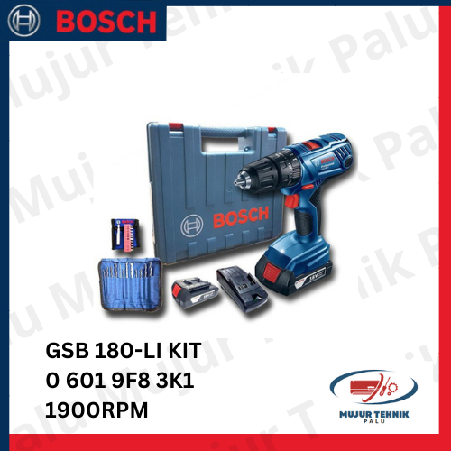 Bosch GSB 180 LI 18V Cordless Impact Drill / Bor Tembok Baterai