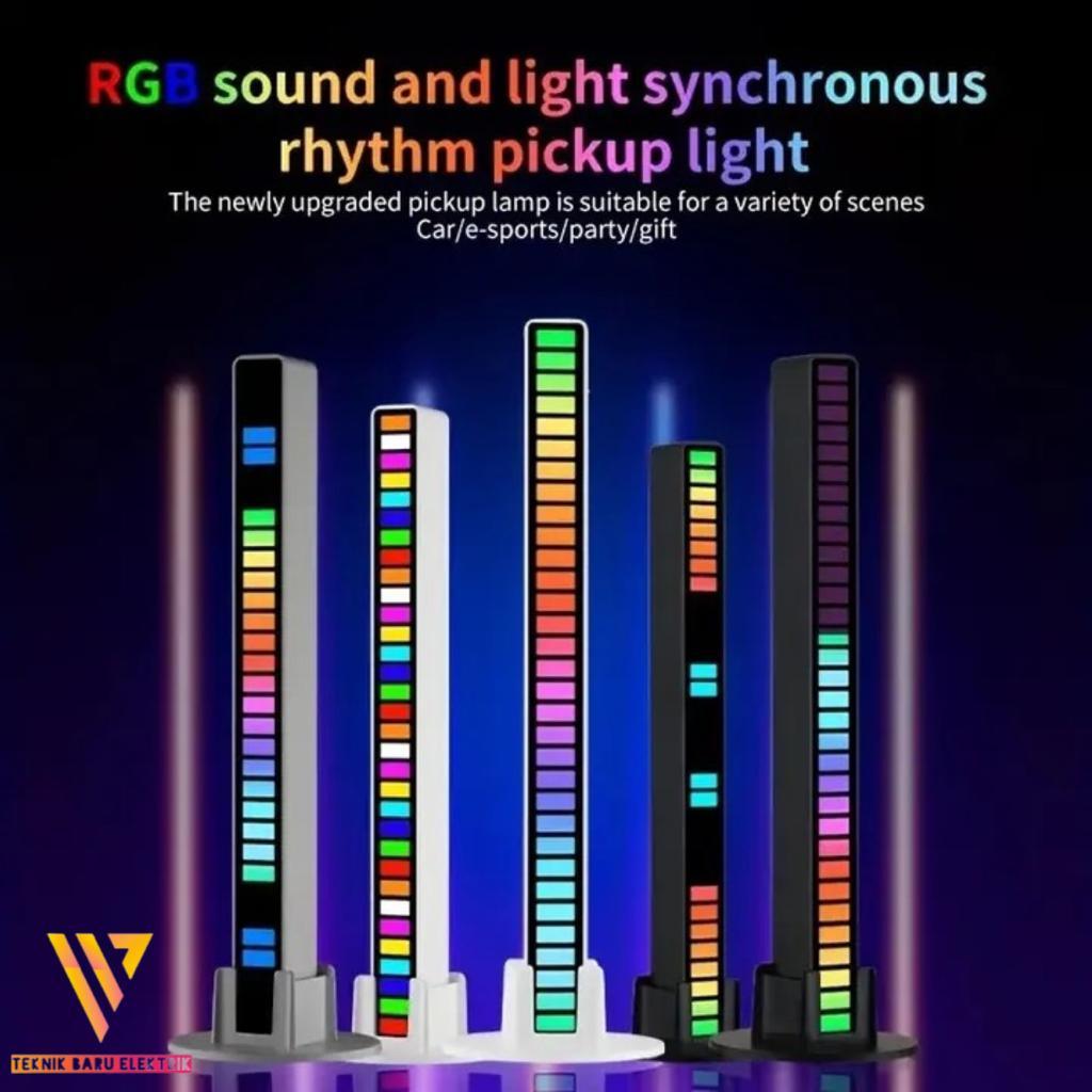 Lampu Meja Spectrum Bar Audio Rhythm Sensor Suara Music RGB LED Audio USB Indicator Sound Control