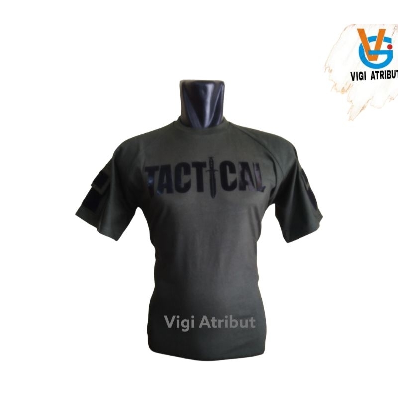baju kaos lengan pendek tactical hijau army