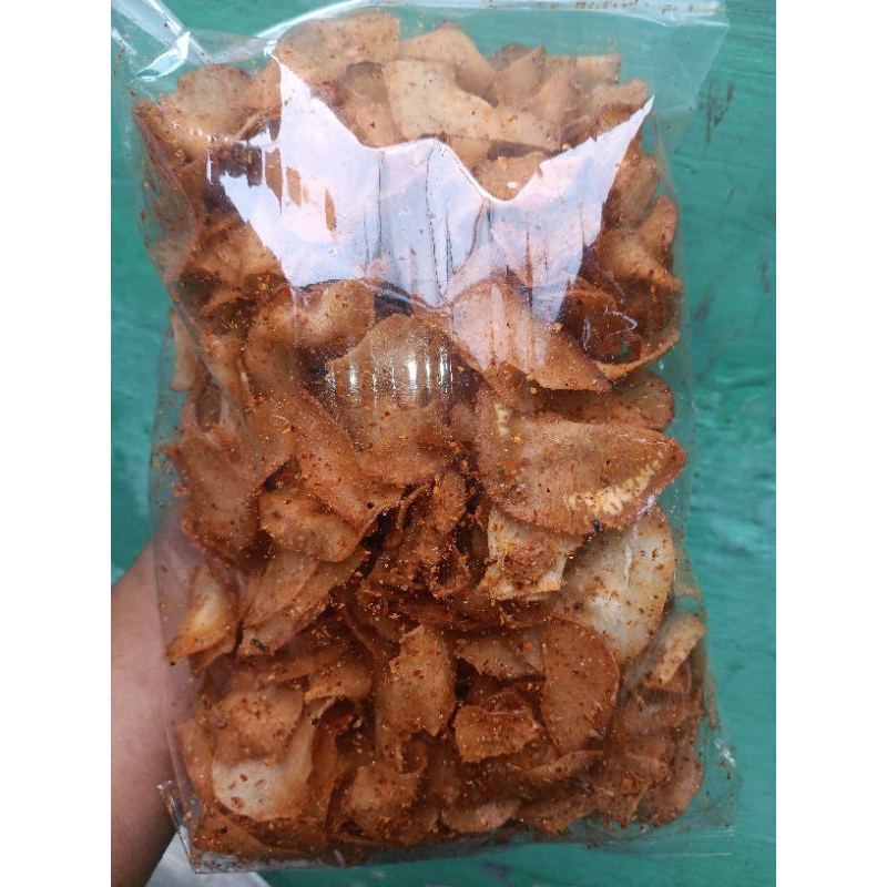 

keripik riki, keripik setan, keripik pedas enak