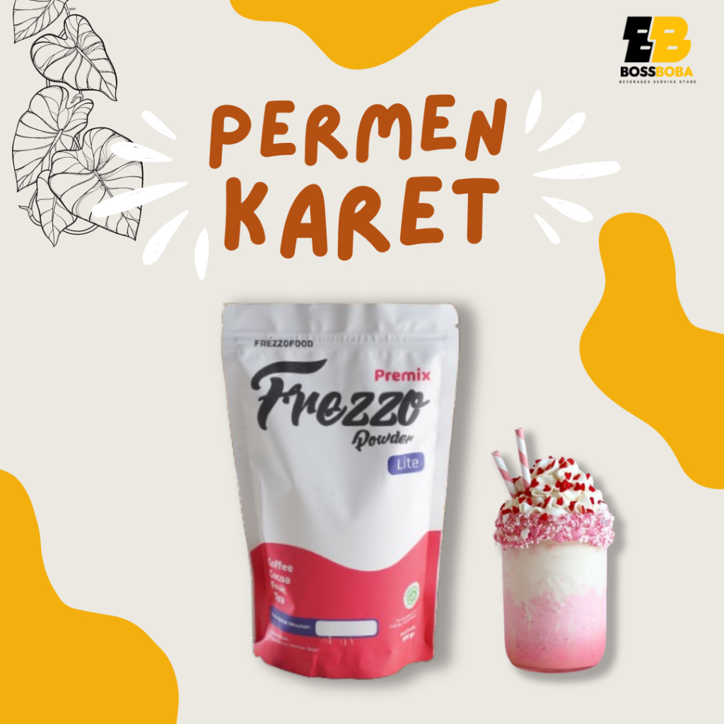 

Bubuk Minuman Rasa Permen Karet Premix Frezzo Powder Lite 500Gr/Minuman Kekinian Murah/Bossboba