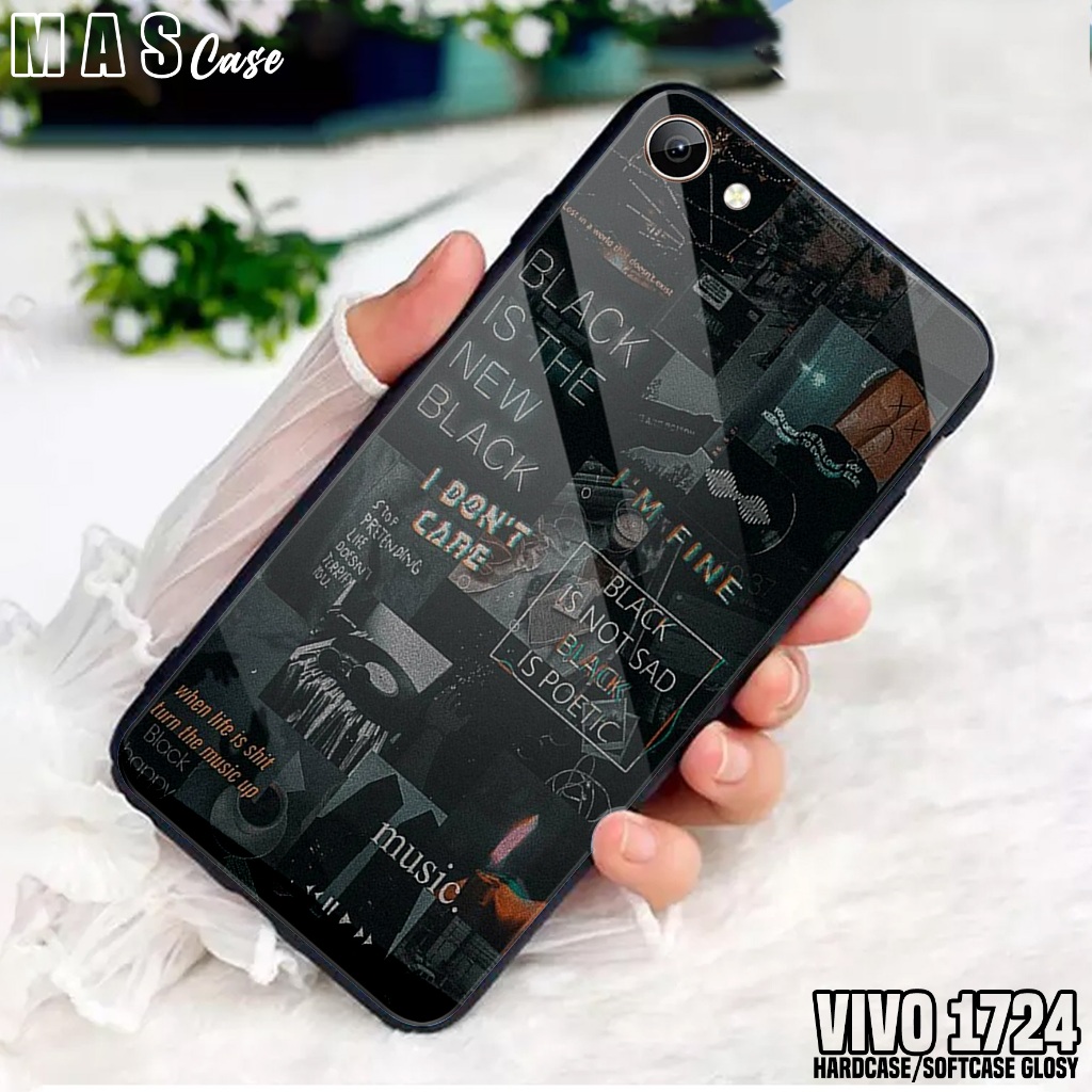 Case VIVO 1724 - Casing Hp VIVO 1724 ( AESTH ) Silikon Hp VIVO 1724 - Softcase Glass Kaca - Kondom H