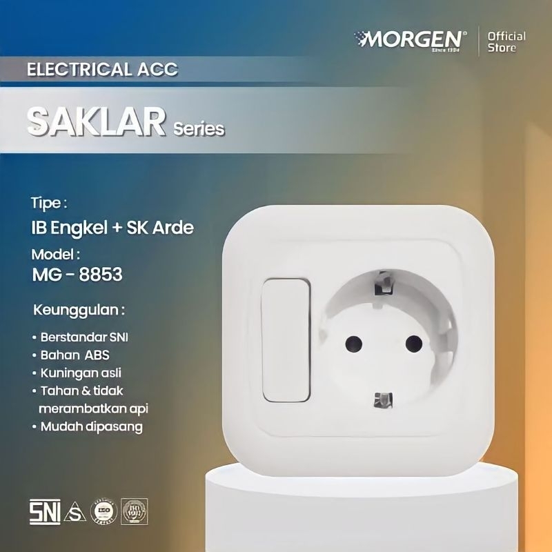 Morgen IB Stop Kontak + Saklar Engkel / MG-8853