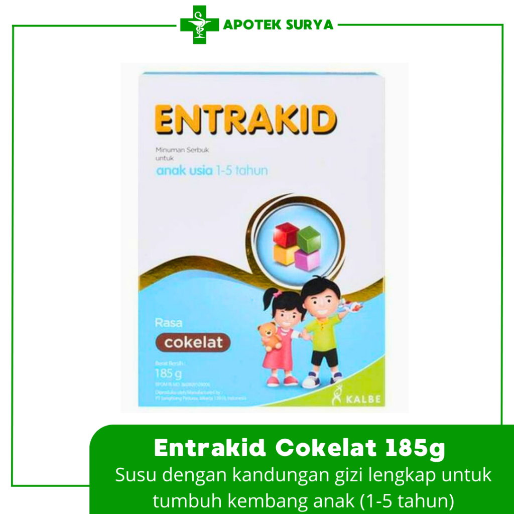 

Entrakid Cokelat 185gr | Susu Nutrisi Khusus Anak | Apotek Surya Semarang