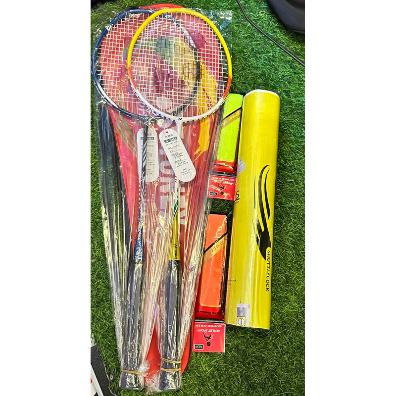 RAKET BADMINTON MURAH LENGKAP SENAR+GRIP+TAS BONUS KOK