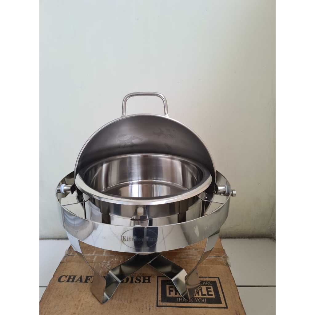 Chafing Dish Roll Top 4 Liter Kitchen Lux / Pemanas Chafing Dish 4 Liter Stainless