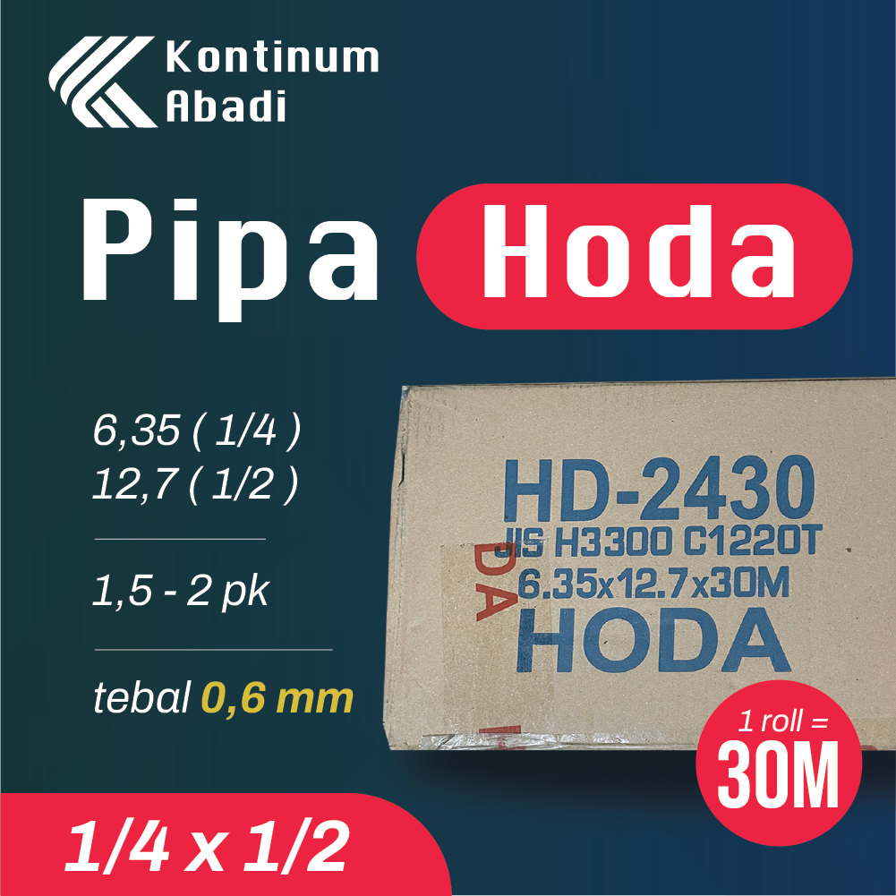 PIPA AC HODA 1/4 x 1/2 UNTUK AC 1,5 PK - 2 PK | 30m
