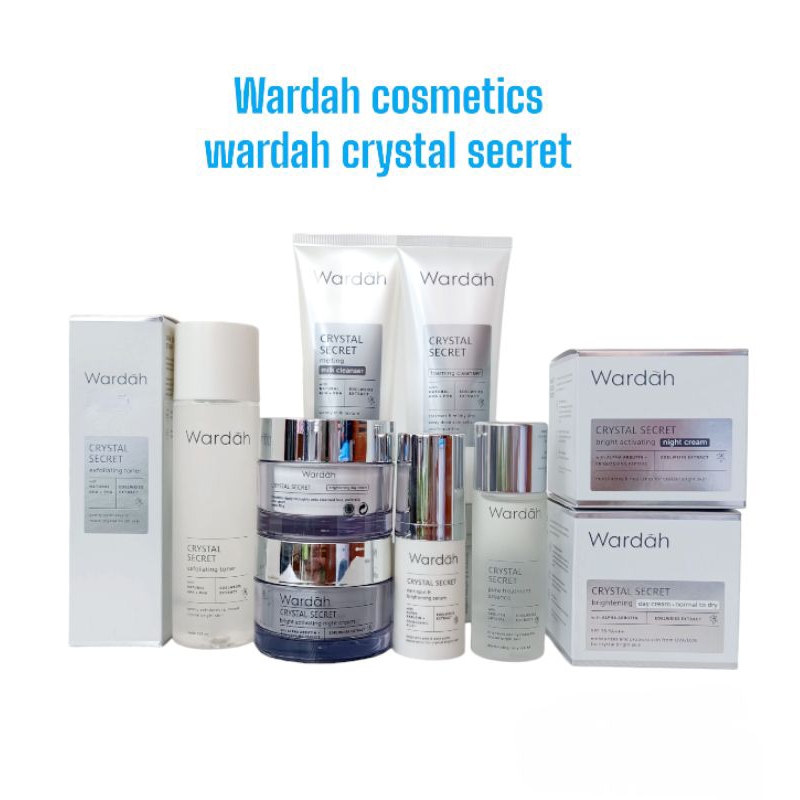 WARDAH CRYSTAL SECRET Paket Series Lengkap/ PAKET Wardah Crystal Secret Komplit/ Cream Wardah Pemutih/ FLEK HITAM