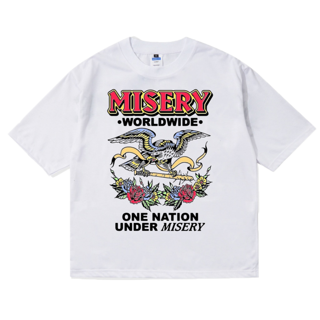 Kaos Misery Worldwide | Kaos Streetwear Distro Oversize | Kaos Pria Distro | Kaos Pria Dewasa | Kaos