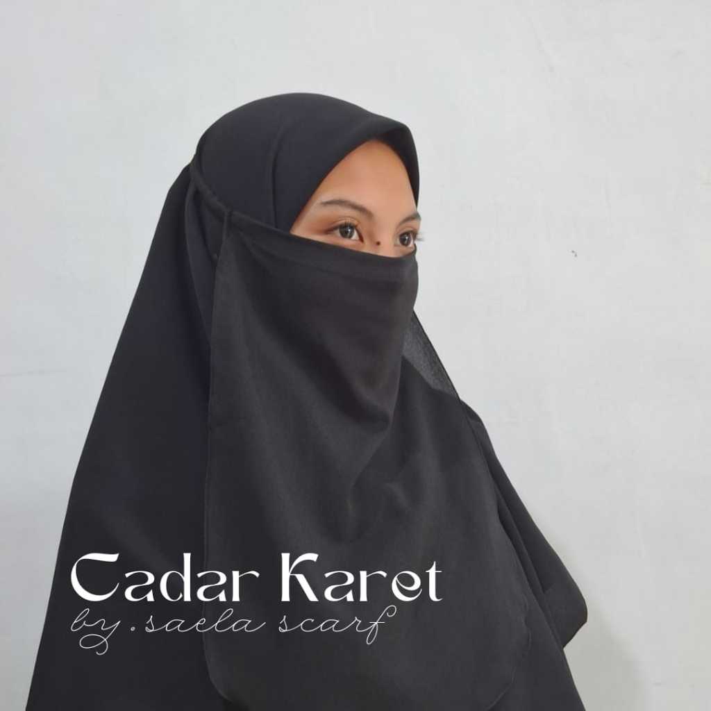 Cadar Niqob Tali KARET Wolfis 1 Layer By Saeela Scarf