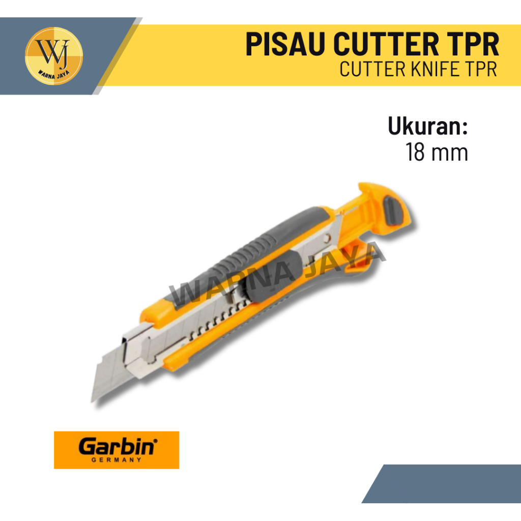 

GARBIN Pisau Cutter TPR 18 mm Seri Experten