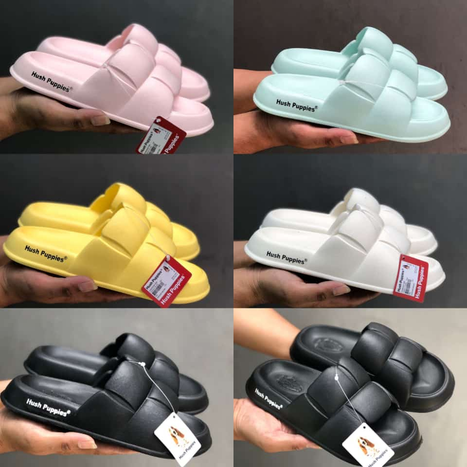 Sendal Selop Cewek Hush Puppies Sandals Kekinian | Sendal Selop Karet Cewek Wanita High Quality