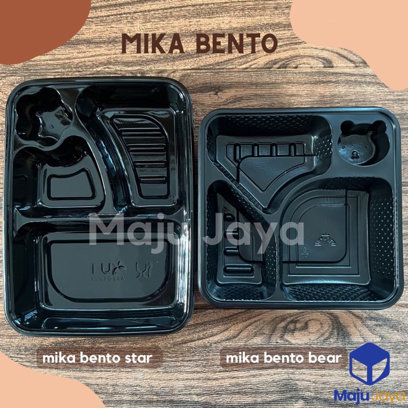 Maju Jaya - [ECER] MIKA BENTO SEKAT 4 + TUTUP /MIKA BENTO BINTANG / MIKA BENTO BEAR / MIKA KOTAK MAK