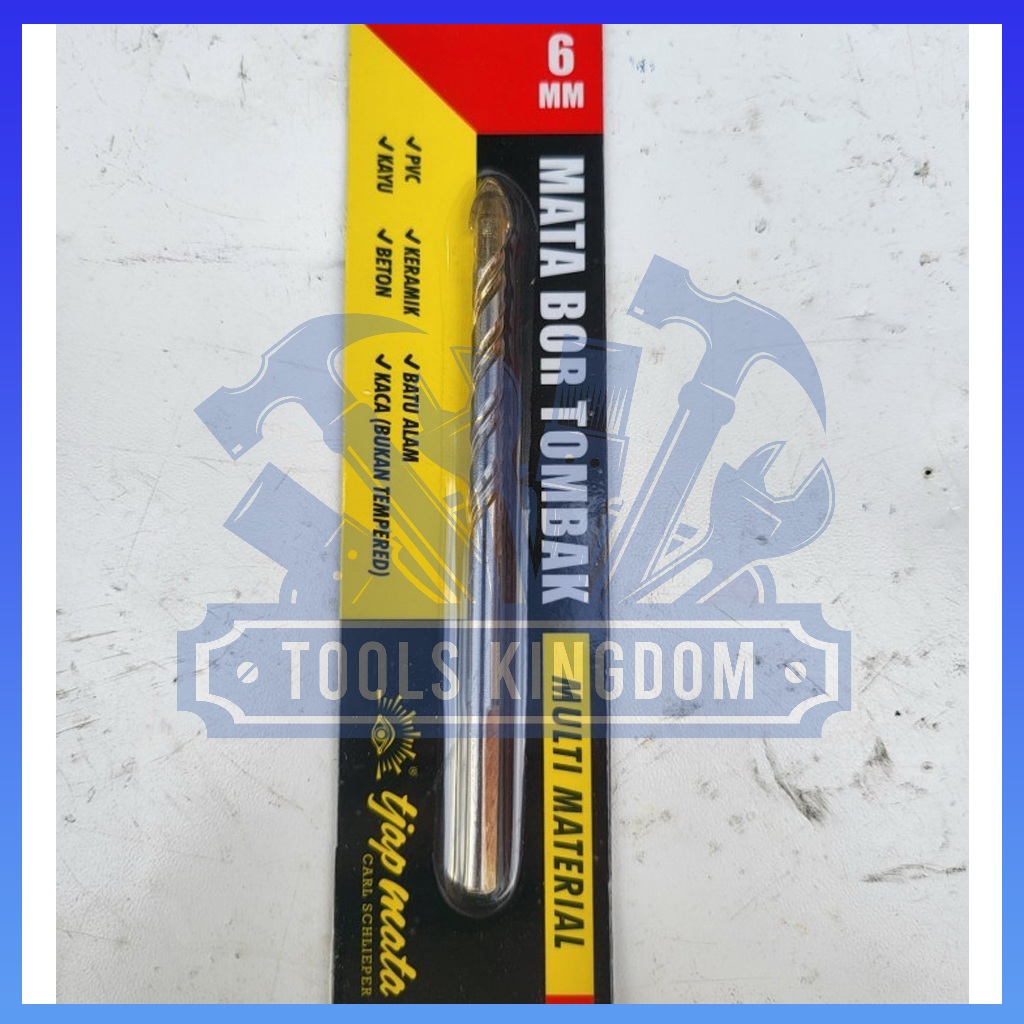 Mata Bor Tombak Tjap MATA 6mm - MATA Bor Serbaguna Tjap MATA