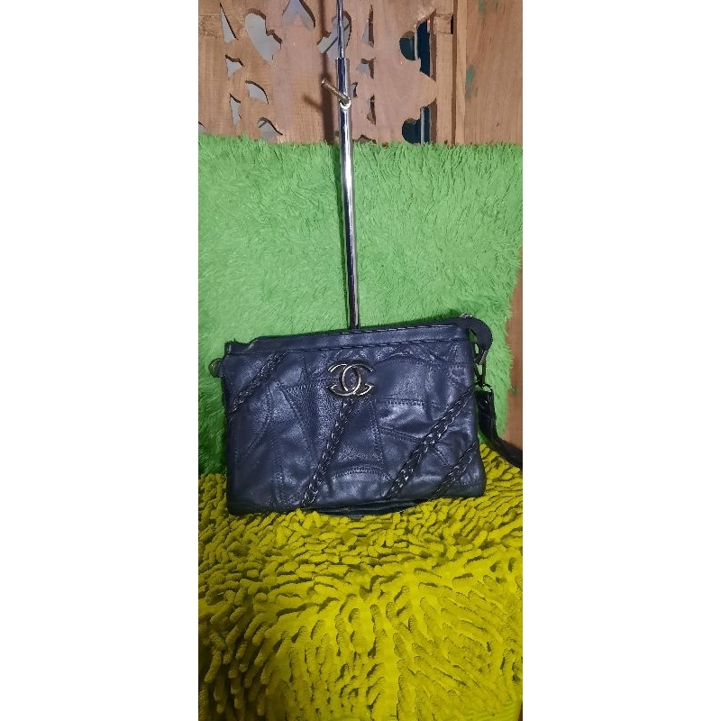 clutch kulit asli ala chanel (monza bag), harga nett no nego