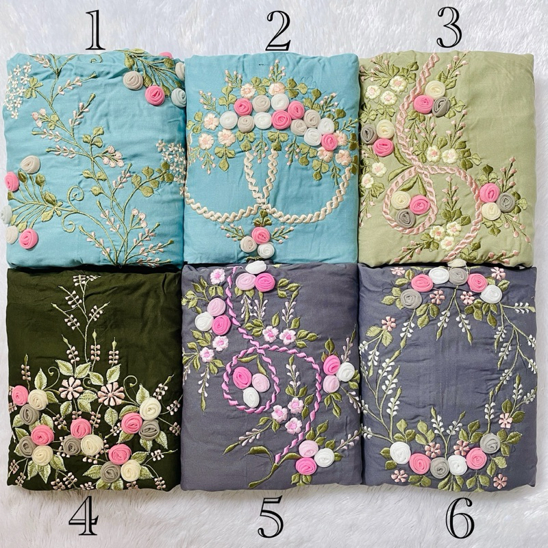 MUKENA BORDIR TILE TERUSAN LAJURAN DEWASA RAYON