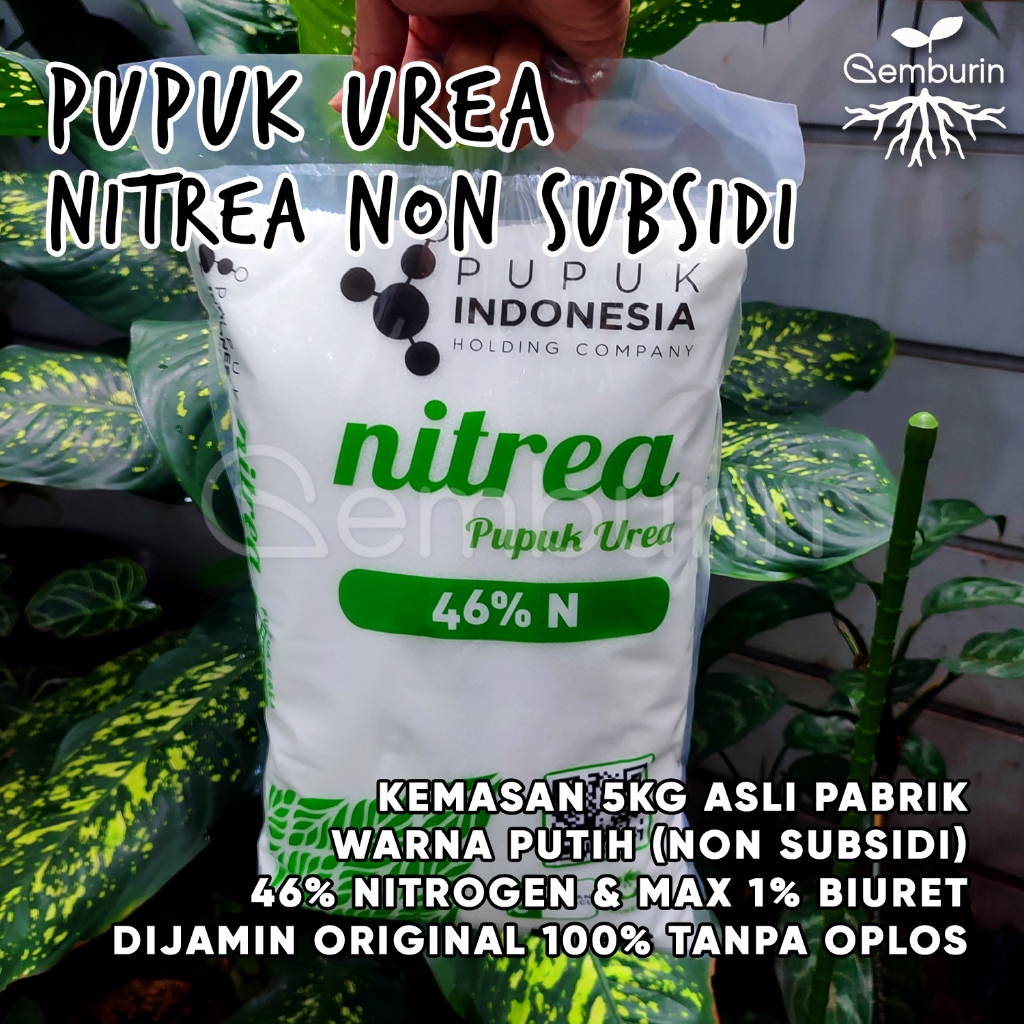 Pupuk Urea Nitrea 5 kg Kemasan ASLI PABRIK Non Subsidi / Nitrogen 46% PT. Pupuk Kujang / Asli Origin