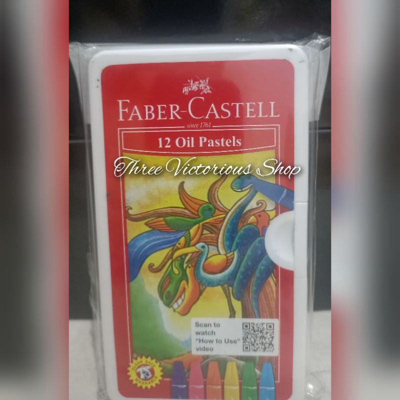 

Original Faber castell hexagonal 12 oil pastel plastic bag