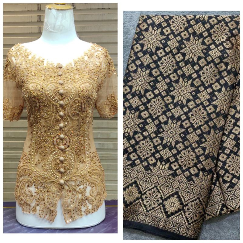 KEBAYA PAYET ORI /KEBAYA PAYET LENGAN PENDEK/KEBAYA PAYET MEWAH